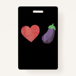 Badge Amour Eggplant Funny Gay Pride LGBTQ