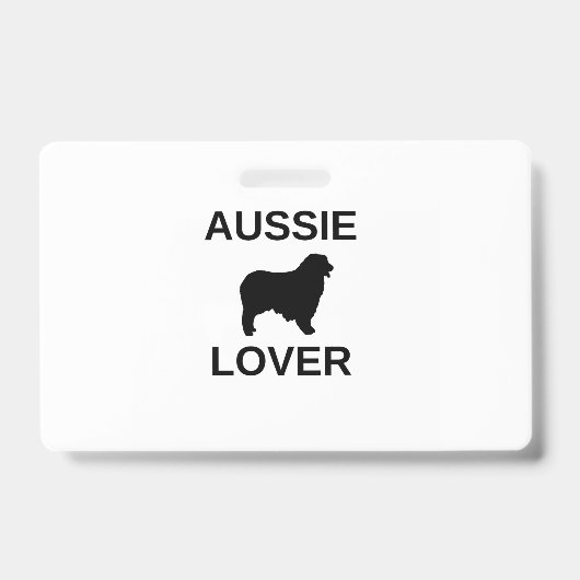 Badge amoureux de berger australien aussie (Avant)