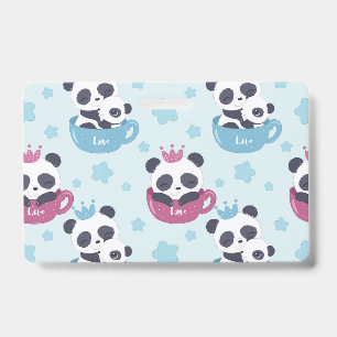 Badge Amoureux des pandas Le Panda Est Un Animal Mécha