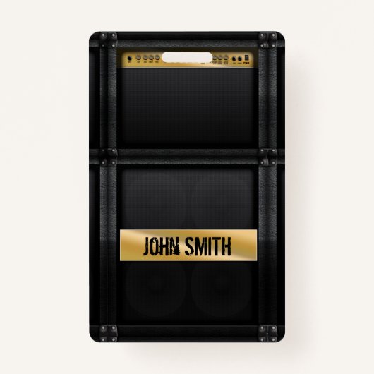 Badge Ampoule de guitare avec nom personnalisé  (Devant)