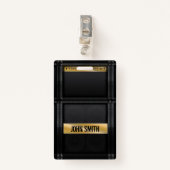 Badge Ampoule de guitare avec nom personnalisé  (Devant avec clip)