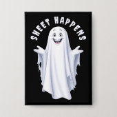 Badge Amusant Fantôme Heureux (Recto)