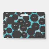 Badge Amusant monstres noirs moelleux (Arrière)