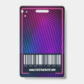 Badge Amusant violet rose Neon VIP All Access Pass Conce (Arrière)
