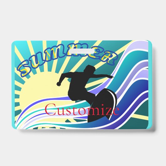 Badge Amusement de surf d'été Thunder_Cove (Avant)