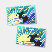 Badge Amusement de surf d'été Thunder_Cove (Avant & arrière)