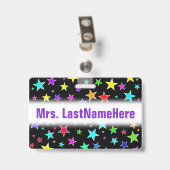 Badge Amusement, profil sous convention astérisque (Back with Clip)