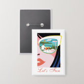 Badge Amusons-nous - Le Lotus Blanc (Recto/Verso)