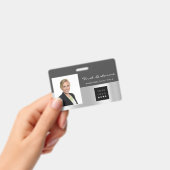 Badge Analyseur de nom de logo de code-barres d'employé  (Manuel / portable)