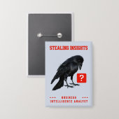 Badge Analyste en intelligence d'affaires Crow (Recto/Verso)
