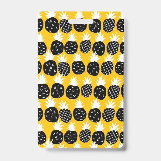 Badge Ananas noir (Avant)