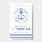 Badge Ancre bleue marine | WEDDING PLANNER (Dos)