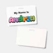 Badge Andréa (Avant & arrière)