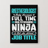 Badge Anesthésiologiste Titre du travail Compétences pro (Recto)