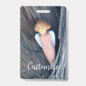 Badge Ange sculpté dans l'arbre Thunder Cove (Arrière)