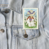 Badge Anges Mignons Avec Croix Et Fleurs (Insitu)