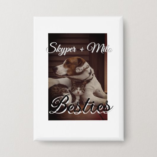 Badge Animaux de compagnie amis besties ajouter nom anim (Recto)
