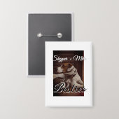 Badge Animaux de compagnie amis besties ajouter nom anim (Recto/Verso)