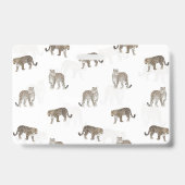 Badge Animaux de la jungle de léopard doré blanc moderne (Arrière)