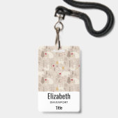 Badge Animaux mignons des pays nordiques (Avant avec lanière)