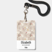 Badge Animaux mignons des pays nordiques (Arrière avec lanière)