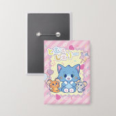 Badge Anime Tom et Jerry Strawberry Fun (Recto/Verso)