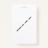 Badge Anniversaire de enfant de la fête de karaté modern (Dos)