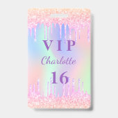 Badge Anniversaire fête arc-en-ciel nom de la parties sc (Avant)