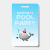 Badge Anniversaire Pool Party (Arrière)