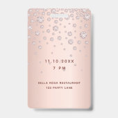 Badge Anniversaire rose or rose monogramme vip luxe badg (Arrière)