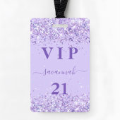 Badge Anniversaire violet lavande vip invitation