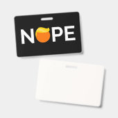 Badge Anti-Trump - Édition Nope (Avant & arrière)
