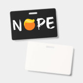Badge Anti-Trump - Nope Edition II (Avant & arrière)
