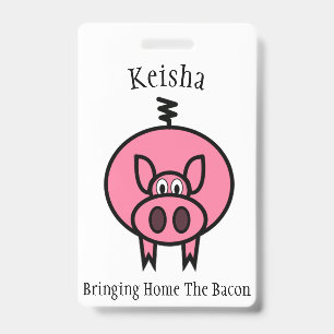 Badge Apportant à la maison le porc de rose de lard