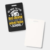 Badge Appréciez Le Conducteur De Bus (Avant & arrière)