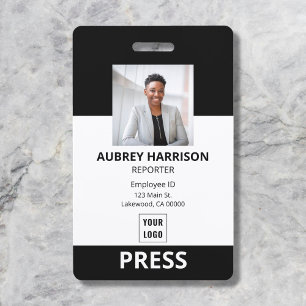 Badge Appuyez sur la photo professionnelle de l'employé