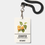 Badge Apricots orange vintage (Arrière avec lanière)