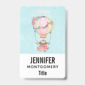 Badge Aquarelle à air chaud (Dos)