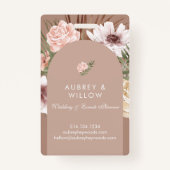 Badge Aquarelle Chic Bohème Moderne Florales Photo Arch (Dos)