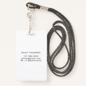 Badge Aquarelle Chien Walker Animaux de compagnie (Derrière avec lanière)