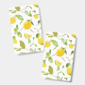Badge Aquarelle Citron & Feuilles 2 (Avant & arrière)