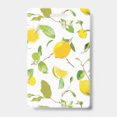 Badge Aquarelle Citron & Feuilles 2 (Arrière)