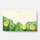 Badge aquarelle de nénuphar jaune (Dos)