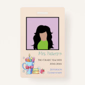 Badge Aquarelle Fournitures d'art Livres Identifiant de (Devant)