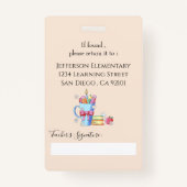 Badge Aquarelle Fournitures d'art Livres Identifiant de (Dos)