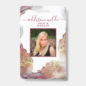 Badge Aquarelle Liquide Moderne Purple Et Or (Avant)