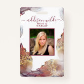 Badge Aquarelle Liquide Moderne Purple Et Or (Devant)