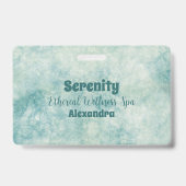 Badge Aquarelle sarcelle élégante (Arrière)