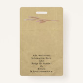 Badge Aquarelle vert Design d'intérieur papier Kraft (Dos)