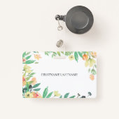 Badge Aquarelles colorées Fleurs Cadre (Front with Retractable)